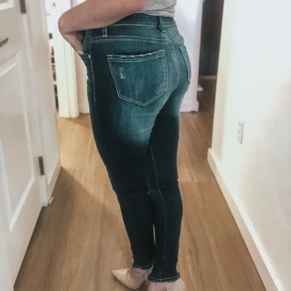 Noelle High Rise Distressed Ankle Skinnies - Picture 3 of 5